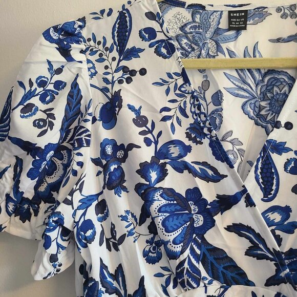 Blue & White Summer Dress - Picture 3 of 3